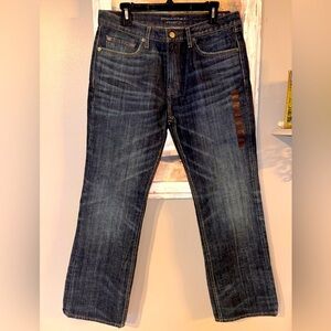 NEW W/Tags Banana Republic Straight Jeans 33 X 30 Whisking Dark Wash